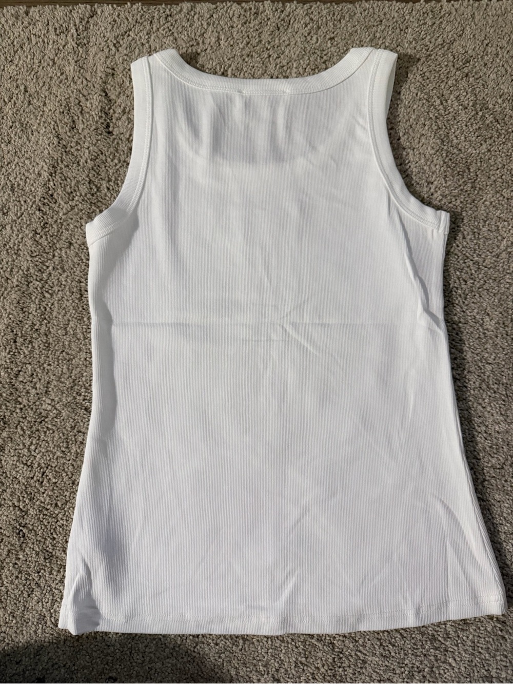 Celine White Tank Top with Embroidered Logo - Picture 3 of 5